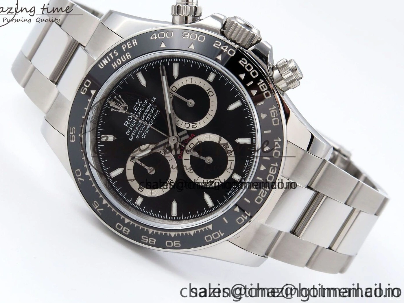 MiroTime 0422 Daytona 126500 QF 1:1 Best Edition 904L Steel Black Dial on SS Braclet SH4131 V ZeroBulk 1296